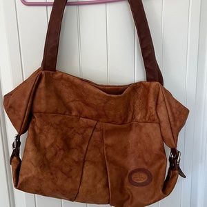 15x15 Italian Leather Leaf Bag
